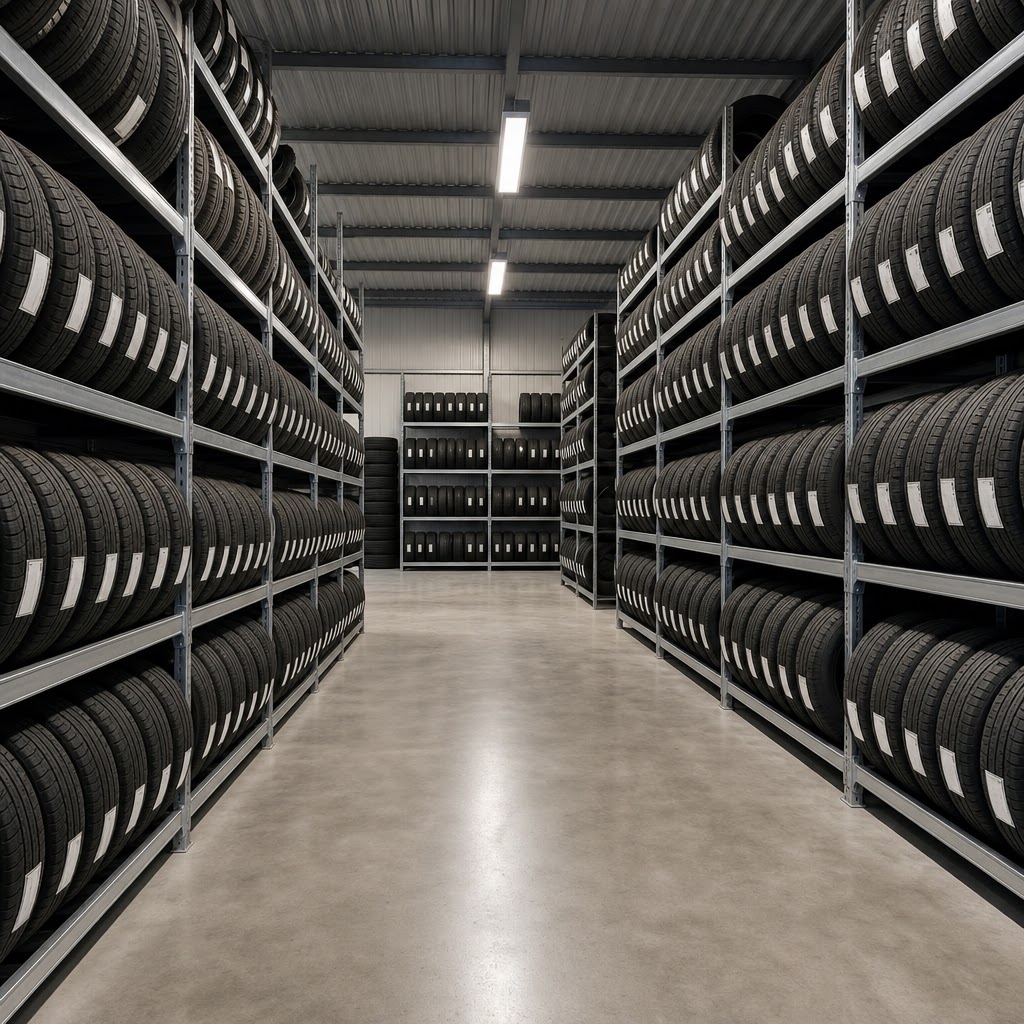 Pneuhotel — uskladnenie pneumatík na regáloch